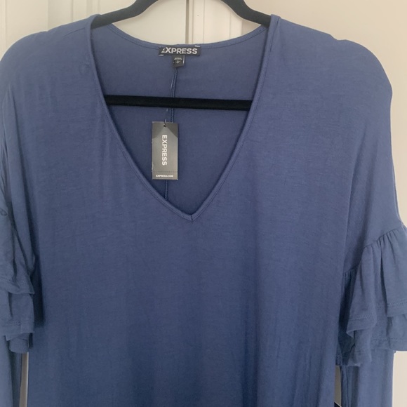 Express jersey knit long sleeve mini dress NWT - Picture 2 of 5